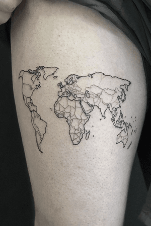 #map #maptattoo #blackwork #linework #spadeart #tattoo #tattoos #