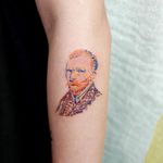 Van Gogh tattoo by Lit of Studio by Sol #Lit #StudiobySol #Seoul #Seoultattooartist #Koreantattooartist #Korea #vangogh #portrait #color #fineart #arm 