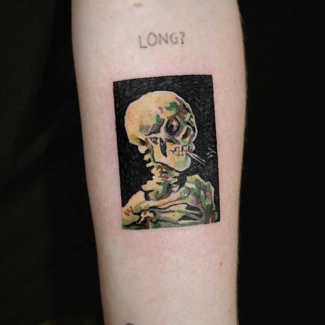 skull smoking tattoo van goghTikTok Search