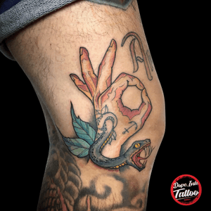 It’s OK! #tattooart #tattooartist #czechtattoo #colortattoo #neotrad #neotradirional #ok #snake #hand