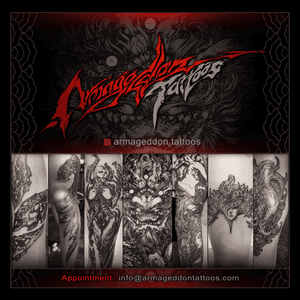 👹Armageddon tattoos Amsterdam will be start at 15th on November, now open appointment for custom tattoos, one design for one people. Also we have more then 200 big tattoo project ideas for @amsterdamtattooconventionWelcome email to：info@armageddontattoos.com to learn more. 