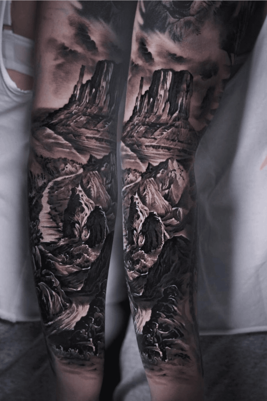 90 Landscape Tattoos For Men  Scenic Design Ideas