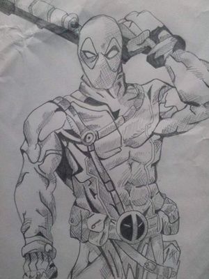 Deadpool sketch, drawn by myself