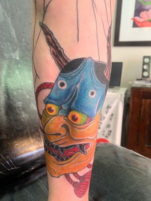 #Hannya, part of a #japaneselegsleeve.  #color #ink #inkedup #colourtattoo #christchurch #japanesetattoo #japanesetattooartist #horimono #irezumi #wabori #traditionaltattoo #traditionaljapanesetattoo #horiga #christchurchartist #thesanctuary