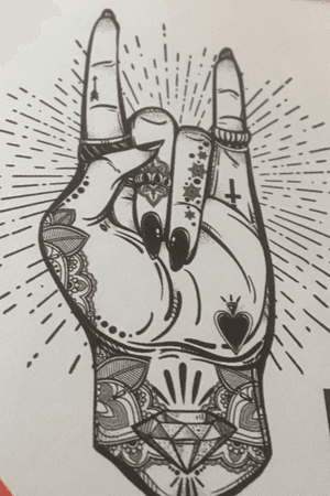 Metal tekening Tattoo