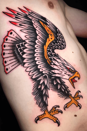 #eagle #tattoo done at Hot Stuff Tattoo. Email chuckdtats@gmail.com for info. 