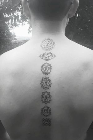 Chakras symbols tattoo