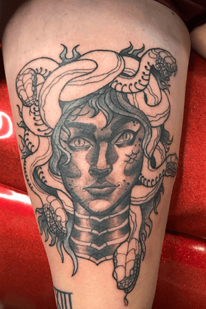 Work in progress original Medusa tattoo 🐍