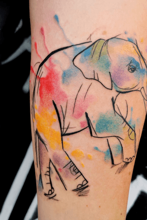 Watercolour elephant 