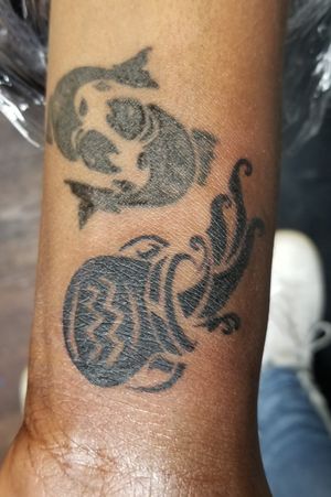 Aquarius tattoo i did last week