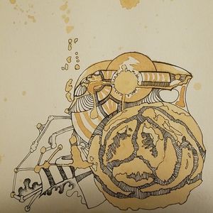 A lil coffee stain art-spice harvester from Dune