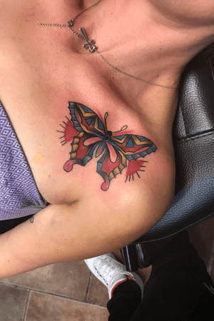 Color tattoo.. Butterfly 🦋 