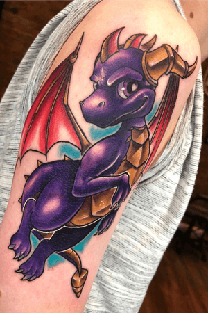My first ever tattoo from 2018. Spyro the Dragon.. got this just one day before the teaser for “Spyro Reignited Trilogy”. Couldn’t have asked better timing. Artist by Stefan Salamone (insta: @stefansalamone) from Happy Ending Tattoo.