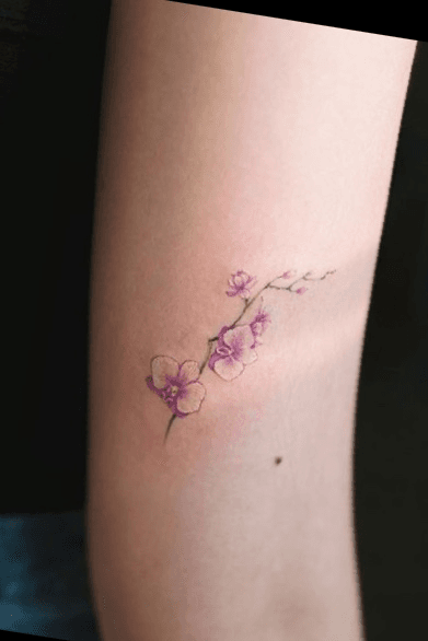Tattoo uploaded by Jennifer Lopez • Small Watercolor Orchid • Tattoodo