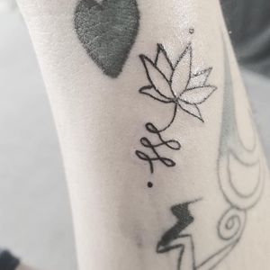Lotus single line tattoo i did 