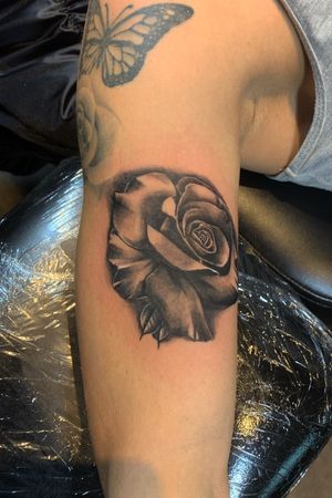 Start of a full rose sleeve.