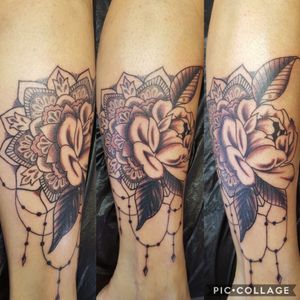 Cover up peony with mandala