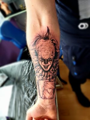 Tattoo#clown #blackandgreytattoo #tattooart #killerink #tattooartist#Nenad #inkedmag 