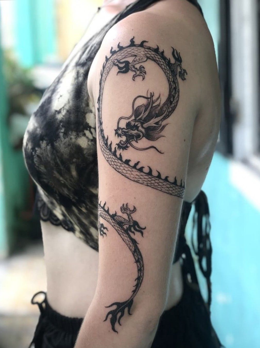 The Girl With The Dragon Tattoo Stock Photo  Download Image Now  Tattoo  Women Samurai  iStock