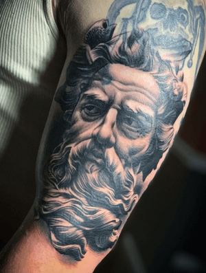 Zeus tattoo cover up unfinished yet #zeustattoo #tattoo #tattoocoverup 