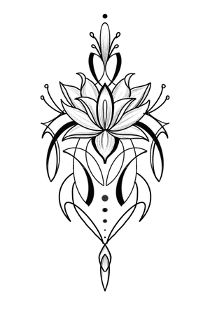 Ornamental pinstriping tattoo
