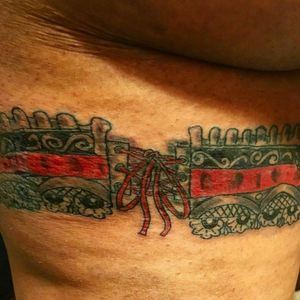 The back view of the other posted tattoo "Beretta in Garter"