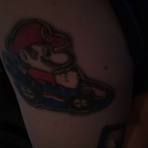 Mario Kart tattoo that my 5 yr old nephew chose