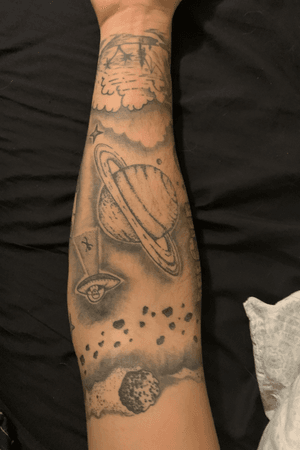 Finally finished the half sleeve #astrology #space