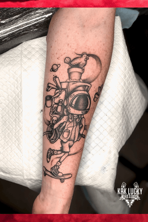 Galactic Runaway . . . Cool little space dude by Nikita Jade Morgan. . . . WALK INS WELCOME or: Email: info@kakluckytattoos.com Call: 021 422-2963 . . . @flashheal @balmtattoonordic . . . #tattoos #art #capetown #kakluckytattoos #tattoo #tattooartist #tattoosofig #crispy #kloofstreet #southafrica #420 #tattoodo #tattooartist #tattoosofinstagram #tattoodude #balmtattooafrica #capetowntattoo #kaapstad #capetowntattoos #fresh #goodvibesonly #spacedout #tattoophotography #funtimes #fridayfeels