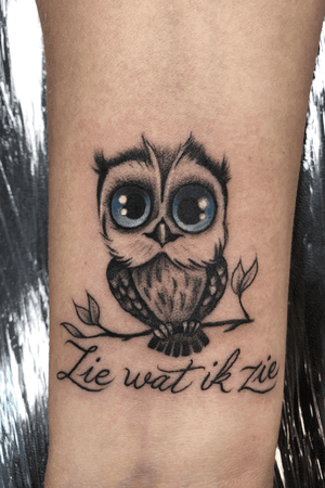 •Little Owl• by @I_yump. www.Yumptattoogallery.com  