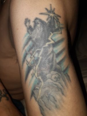 Got this wizard done at mum's tattooing at Boundary and Granview Hwy. 1991 July 1st.