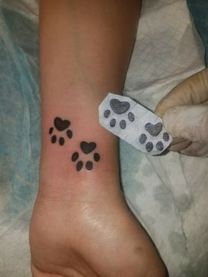 Dog foot 3inch tattoo 3.5k 