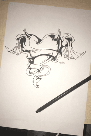 #pen #drawing #wingedheart #devil