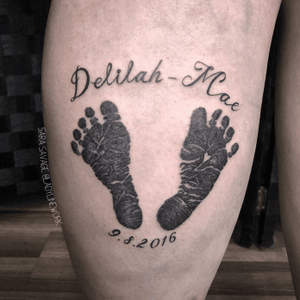 Baby’s first foot print tattoo