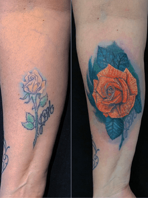 First session on coverup with  @nellie_face , see you for continuation in 2 weeks !#rashatattoo #coverup #coveruptattoo #coveruptattoos #rose #rosetattoo #rosetattoos #pentictontattoo #pentictonartist #penticton #okanagantattoo #okanaganlifestyle #okanagan 