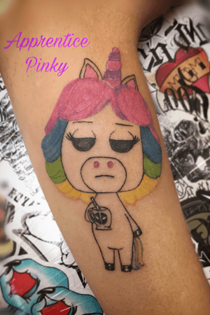 Deadpool unicorn tattoo 