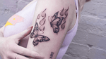 🦋💞🦋 #Tattoodo #tattoodobabes #inkedgirl #butterflytattoo #flames #btattooing #tattooed #girly #tattoo #tattooidea #girlswithtattoos 