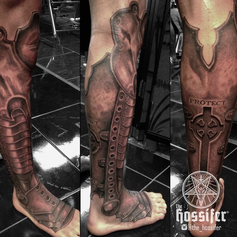 Tattoo uploaded by hoss cruz • Original artwork #armor #armour #knight  #freehand #sharpie #leg #portrait #realistic #blacktattoo #blackandgray # tattoo #realism #original #freehand #soft #hoss #cruz #hossifer #austin  #best #texas #vibrant #professional ...
