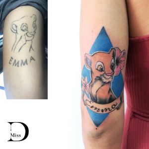 ✴️ Rework/coverup ✴️ (done in 2 sessions so Nala is almost healed here that's why you see some skin peeling off) #lovethedot #thedottattooboutique #missD #missDtattoos #missDtattoo #cover #covertattoo #coverup #coveruptattoo #rework #reworktattoo #nala #lionking #lionkingtattoo #disney #disneytattoo #disneytattoos #neotraditionaltattoos #neotradtattoo #neotrad #colortattoo #femaletattooist #femaletattooartist #femaletattooer #neasmirni #neasmyrni #Athens #Greece 