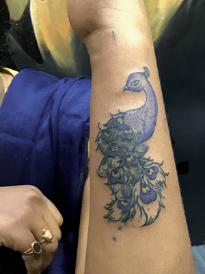 Peacock Cover up tattoo 