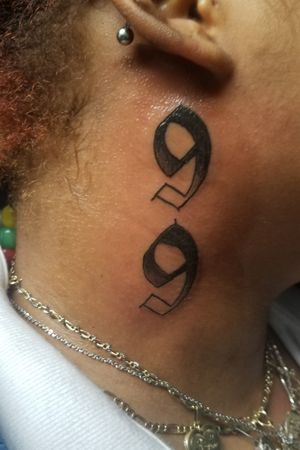 99 neck tattoo 