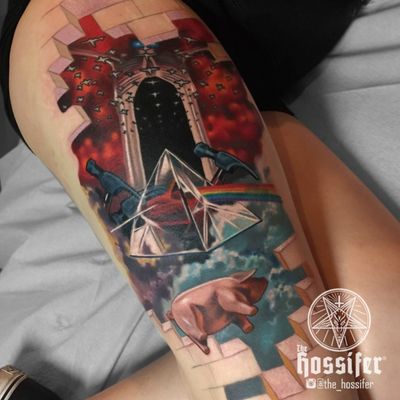 Original art. #animals #another #brick #in #the #wall #thewall #hammer #dark #side #of #the #moon #geometry #landscape #red #clouds #prism #rainbow #the #wall #pink #floyd #wish #you #were #here #fire #handshake #pinkfloyd #original #design #arm #art #painterly #colortattoo #color #tattoo #realism #original #freehand #colorful #hoss #cruz #hossifer #austin #best #texas #vibrant #professional #experienced #artistic #art #bright #bold #illustrative #custom #design 
