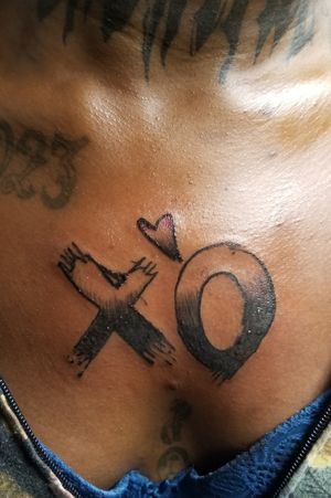XO freehand tattoo