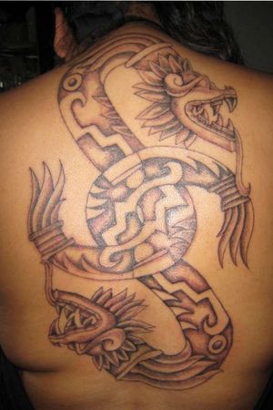 From: tattooimages.biz#Aztec #serpent #backtattoo