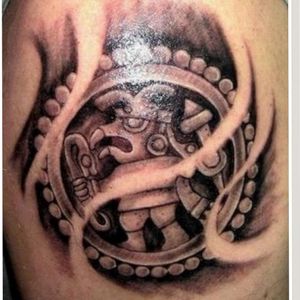 From: tattooimages.biz #Aztec #upperarm 