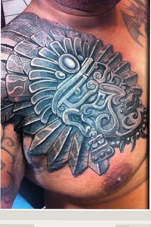 From: tattooimages.biz#Aztec #chest #shoulder