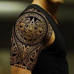 From: tattooimages.biz#Aztec #upperarmandshoulder 