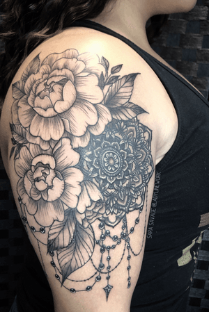 Mandala flower tattoo. 