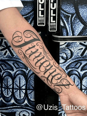 🚨🚨🚨Thanks for looking, Freehand Custom script, DM me all ideas are welcomed!  #SouthbayTattoo #RafaelCamarena #Mexican #TattooArtist #Uzis_Tattoos #CustomScript #WestCoast #Tattoos #Tattoo #TattooLifeStyle #Southbay #ChicanoArt #Tatts #LosAngeles #SouthCentral #California #Worldwide #USA #TattooExpo #Dynamic #RealisticTattoo #TattooConviention #BishopRotary #BlackAndGreyTattoo  #LetteringTattoo #Art #Ink #Inked #BnGInk 