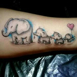 #Elefantes #elephant #familia #family #color #tatuaje #tj 